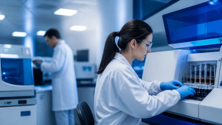 Panel de monitoreo con alertas priorizadas en un laboratorio automatizado
